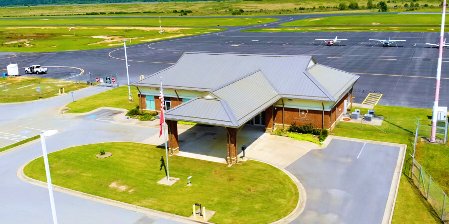 FBO Pictured From Arial Drone Point of View