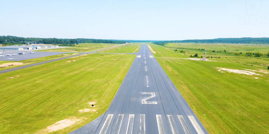 Runway as pictured post-takeoff